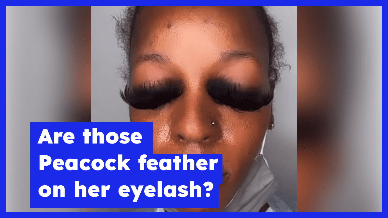 Eyelashes Looking like a peacock feather: Viral Video of Lady showing off her Eyelashes