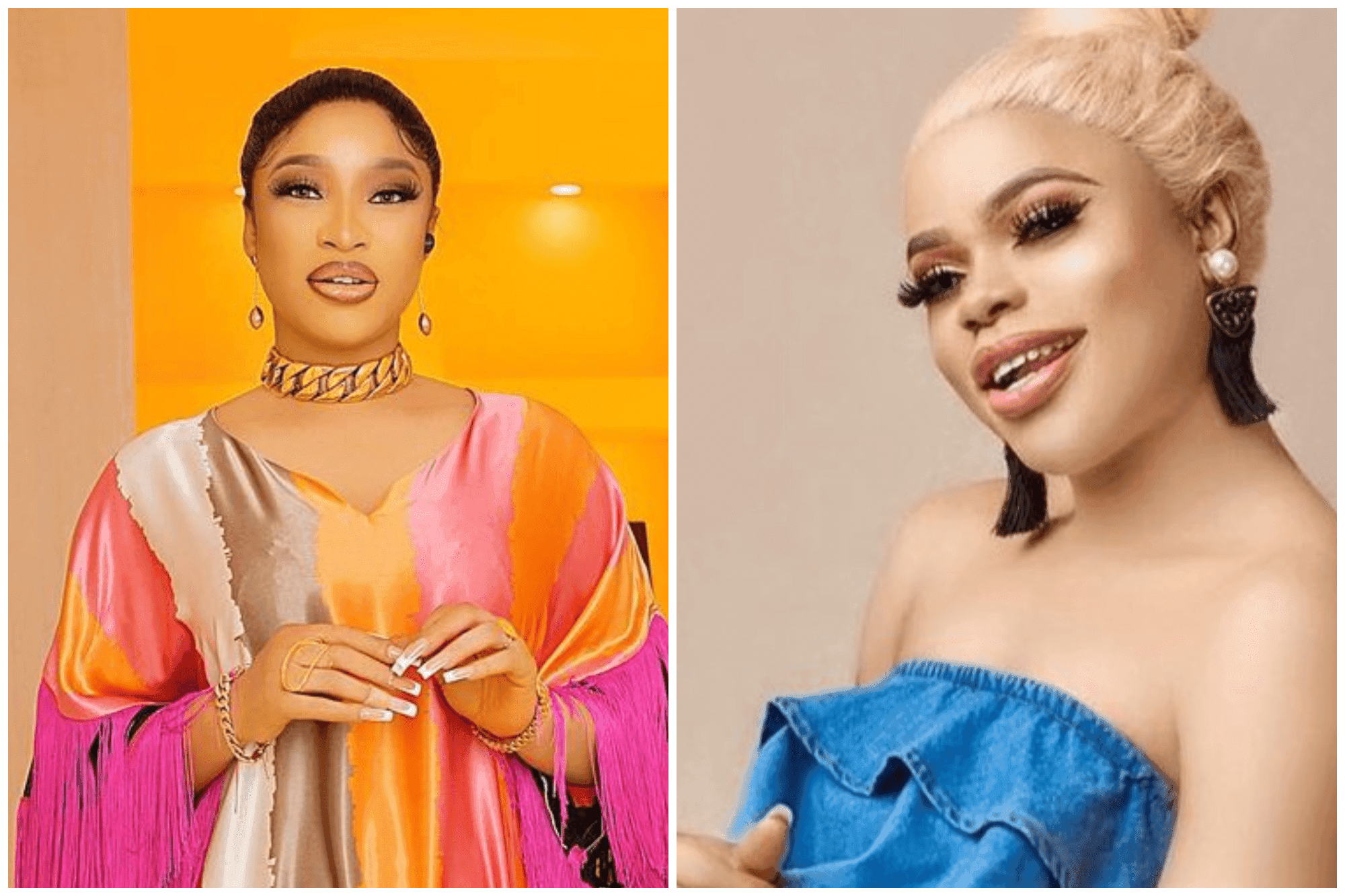 Tonto Dikeh Discusses Bobrisky's Supposed Income Source