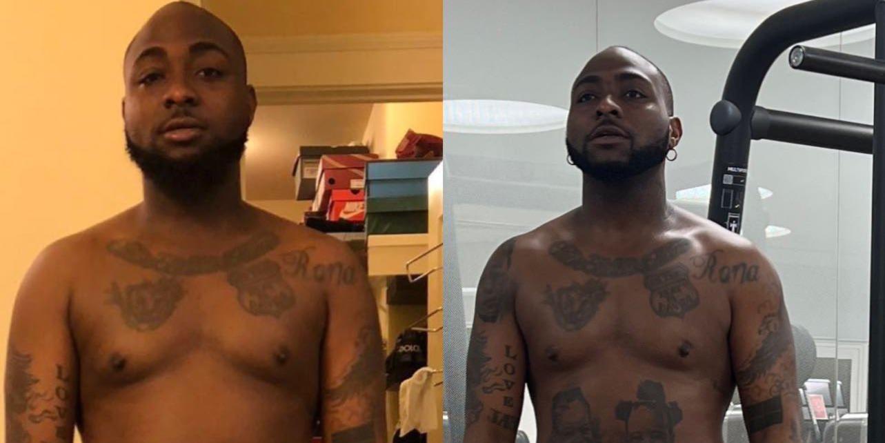 Davido before and after weight loss 